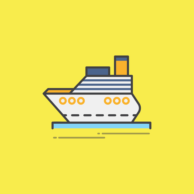 626x626 Illustration Of A Passenger Ferry Vector Free Download