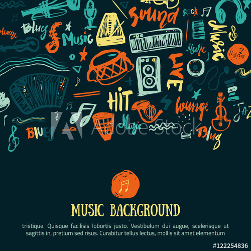 500x500 Music Festival Vector Background. Can Be Used For Printable