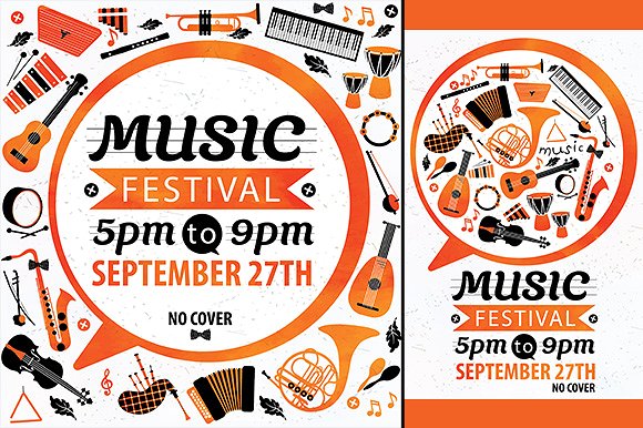 580x386 Music Festival. Vector Music Flyer. By Moloko88