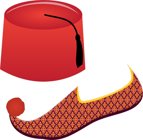 500x492 Fez And Turkish Shoe Vector Illustration Public Domain Vectors
