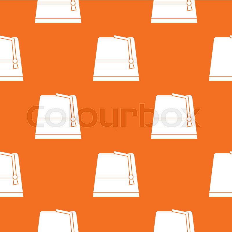 800x800 Turkish Fez Pattern Repeat Seamless In Orange Color For Any Design
