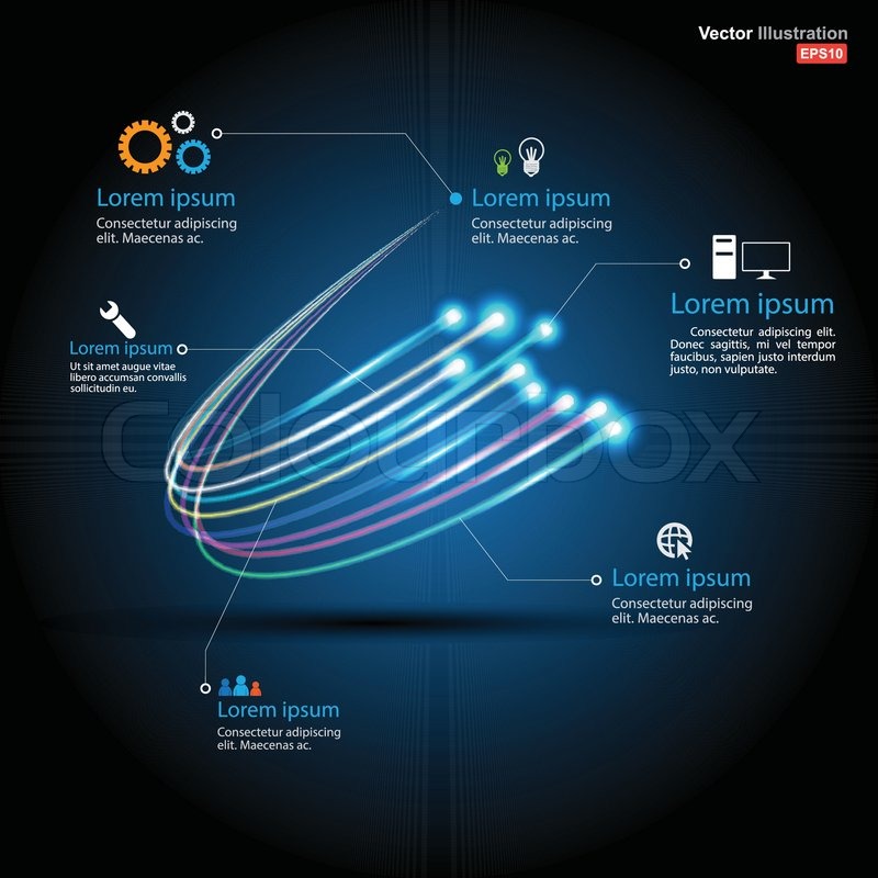 800x800 Fiber Optic Vector Business Communication Network Technology