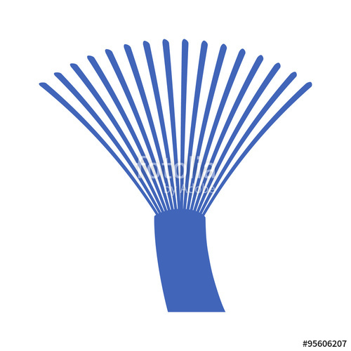 500x500 Fiber Optics Communication Cable Wire Icon Stock Image And
