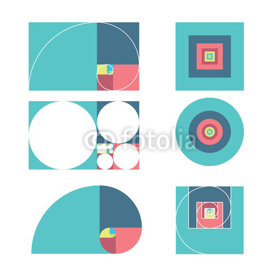 400x400 Golden Ratio Template Vector Illustration Fibonacci Buy Photos