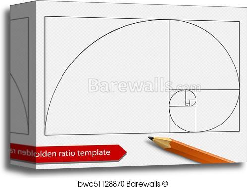 498x379 Canvas Print Of Golden Ratio Line Graph Template Vector