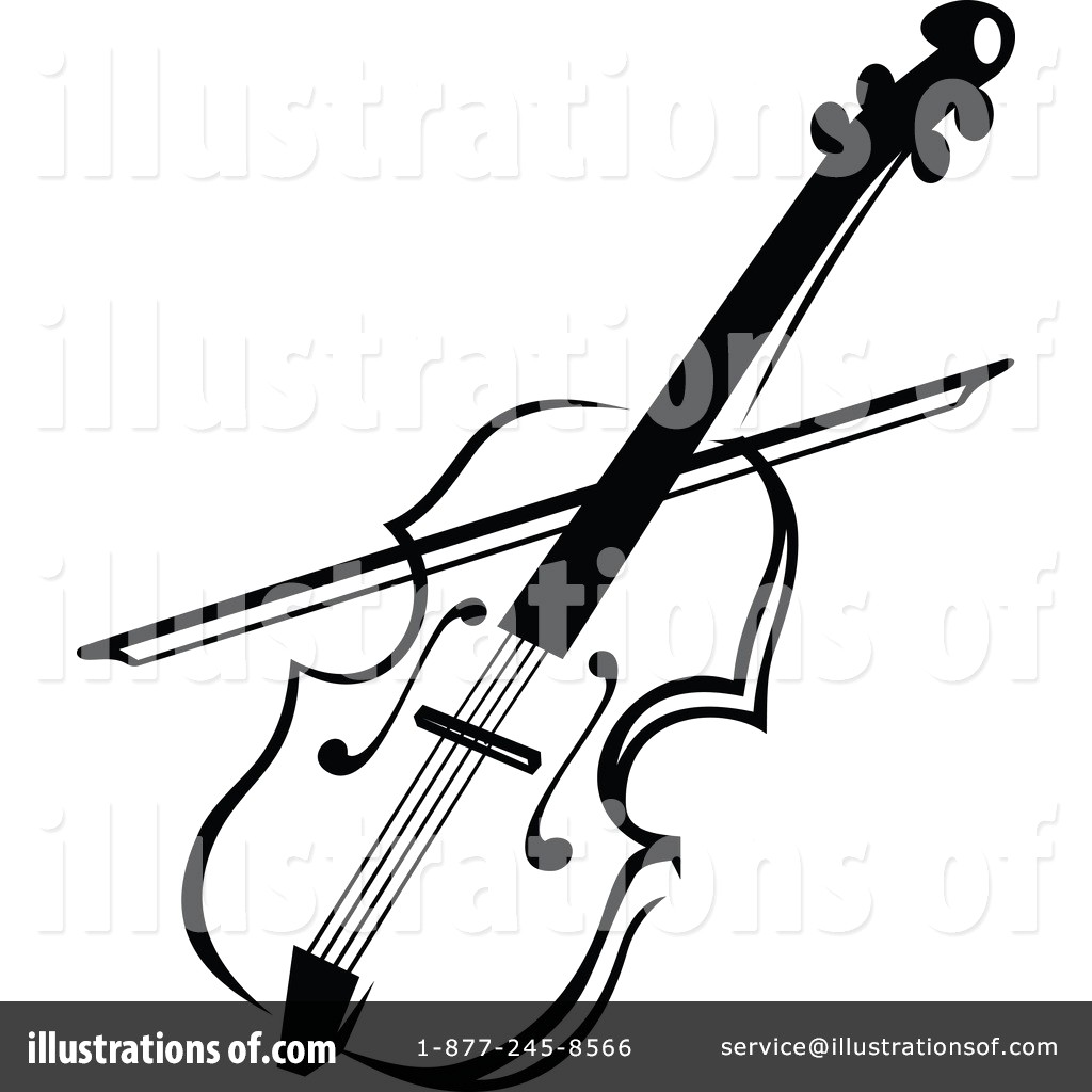 1024x1024 Royalty Free Rf Violin Clipart Illustration By Vector Tradition Sm
