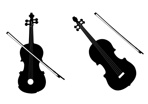500x350 Violin Clipart Silhouette