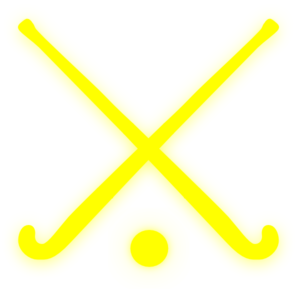 297x298 Gold Field Hockey Sticks Clip Art