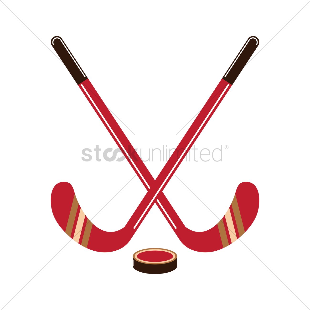 1300x1300 Ice Hockey Sticks And Puck Vector Image