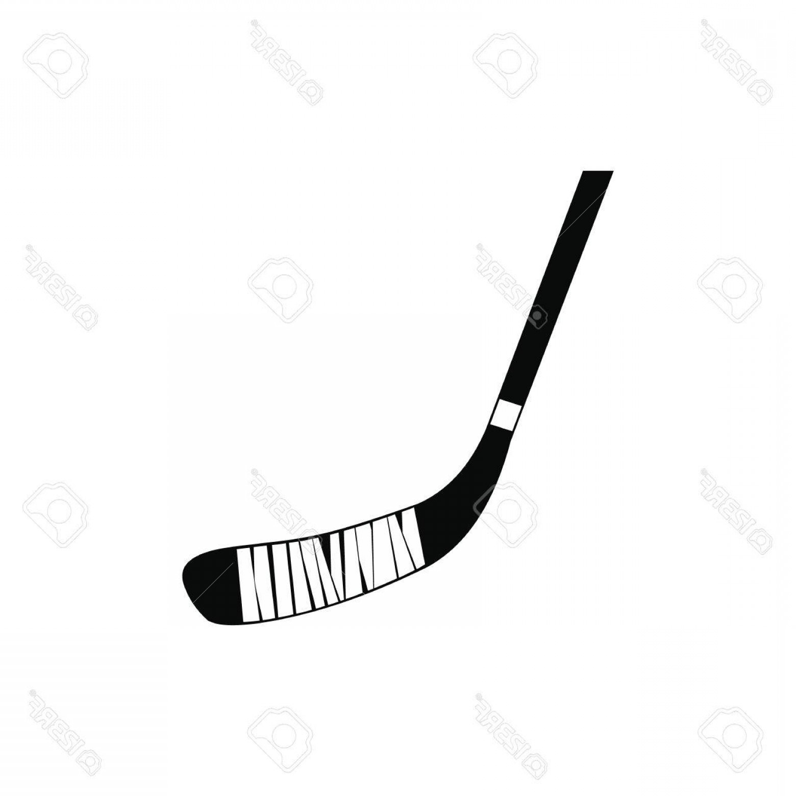 1560x1560 Photostock Vector Hockey Stick Black Simple Icon Isolated On White