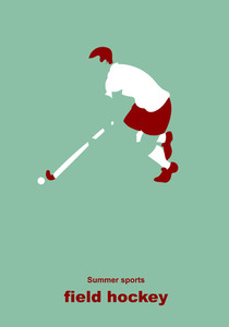 210x300 Field Hockey Stick Royalty Free Vectors