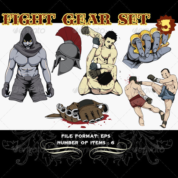 590x590 Fight Gear Vector Set 5 By Barkone Graphicriver