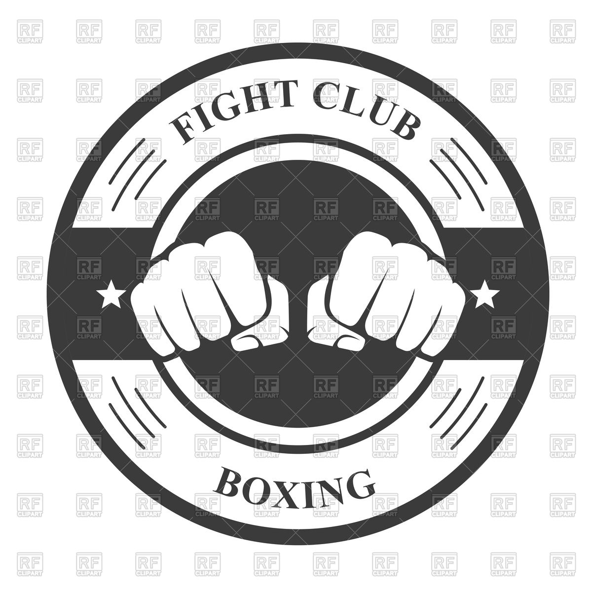 1200x1200 Fight Club Emblem With Two Fists