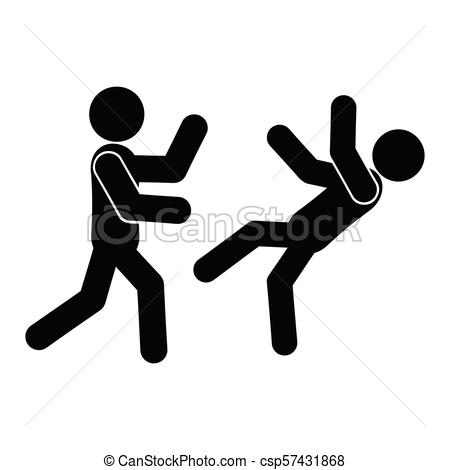 450x470 Fight Vector Icon, Isolated On White Background.
