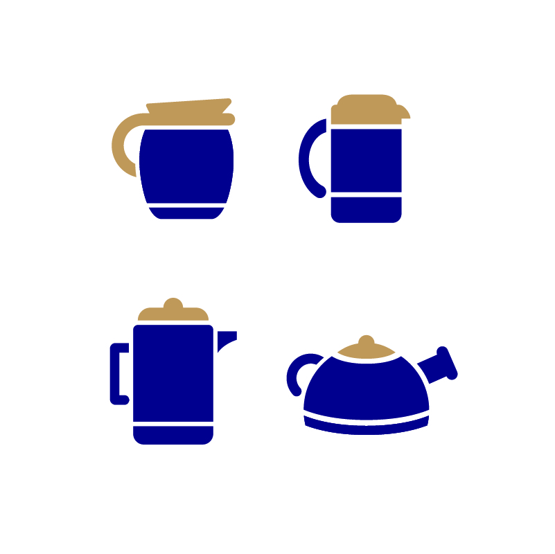 801x800 Coffee Maker Set Icons Design Free Vector File Download
