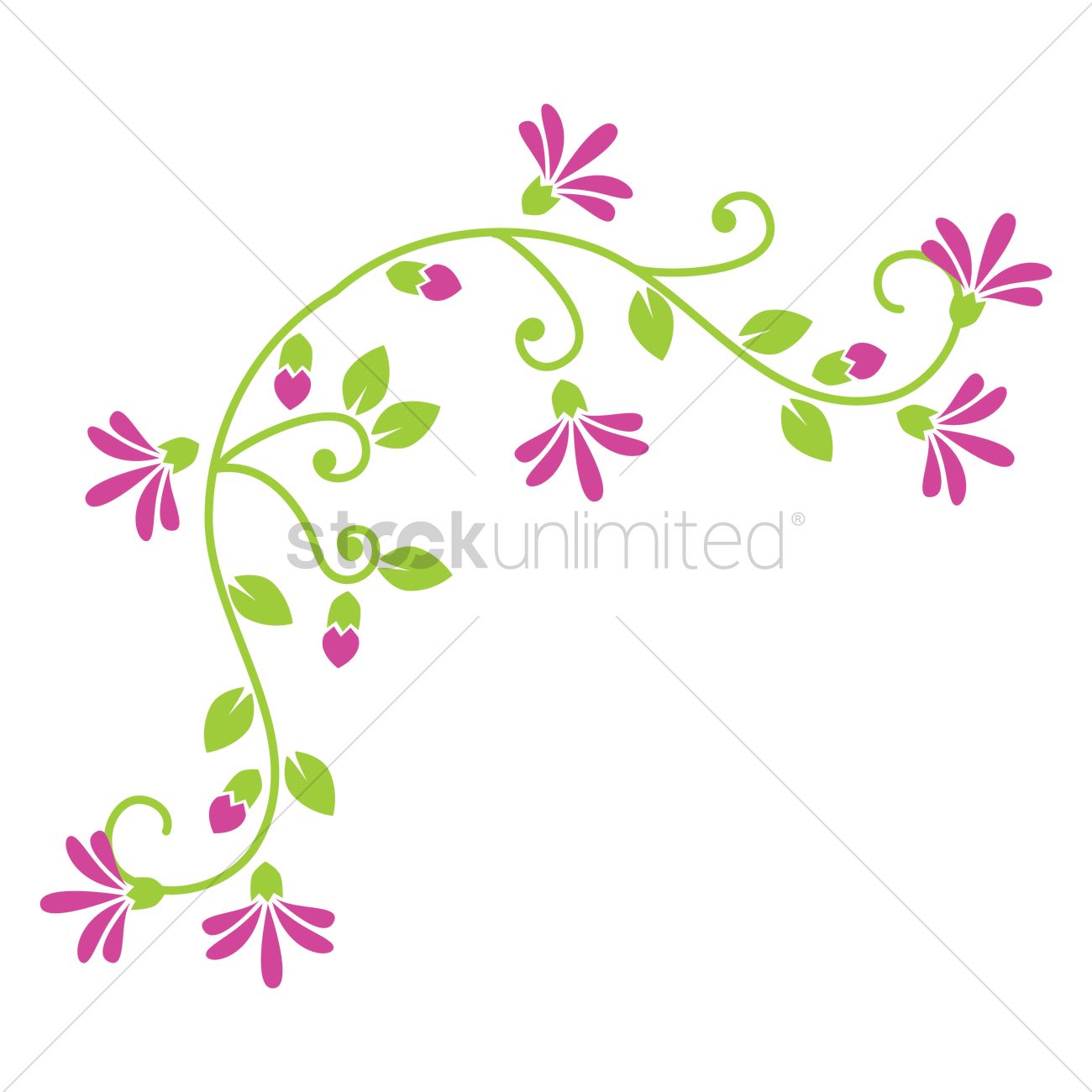 1300x1300 Floral Filigree Border Vector Image