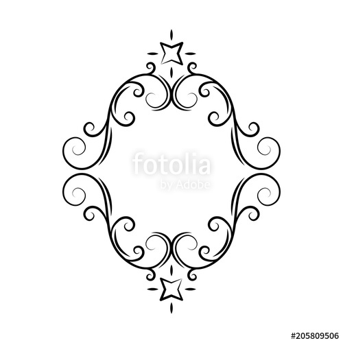 500x500 Oval Vintage Filigree Frame. Border Engraving, Retro Ornament