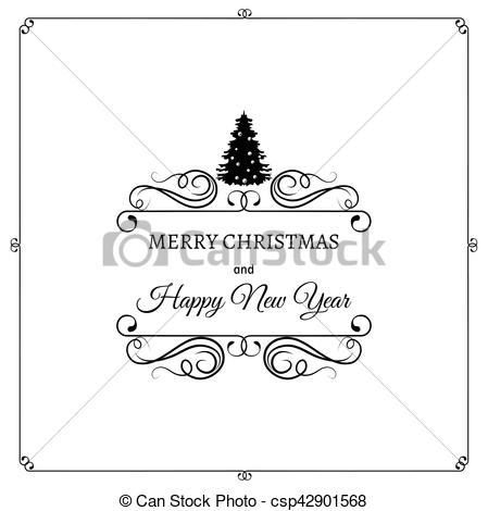 449x470 Merry Christmas And A Happy New Year. Greeting Card. Christmas