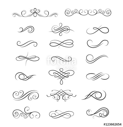 481x500 Ornate Frame Elements. Vintage And Filigree Decoration. Ornament