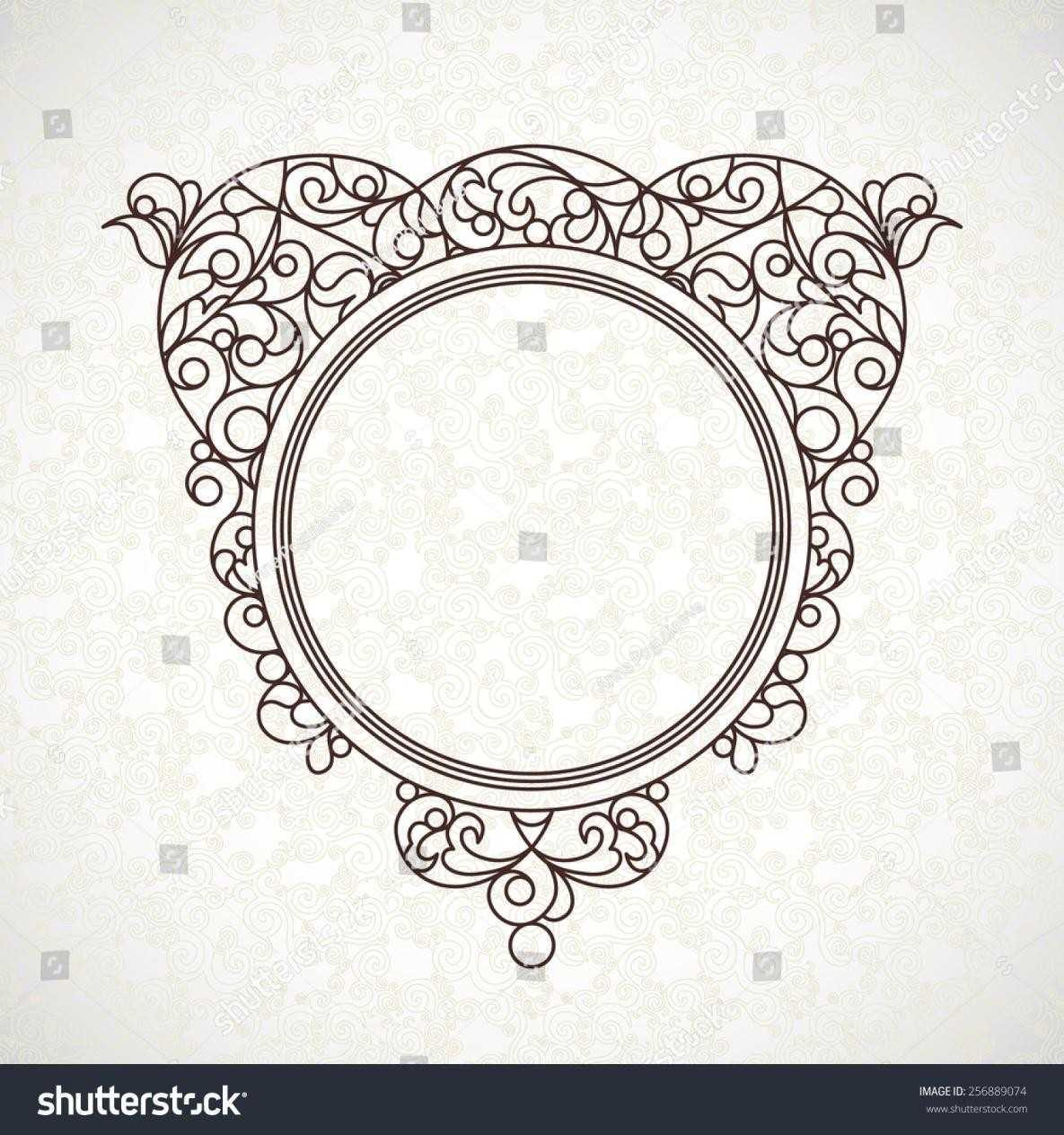 1185x1264 Vector Filigree Vintage Frame Drawing Pictures