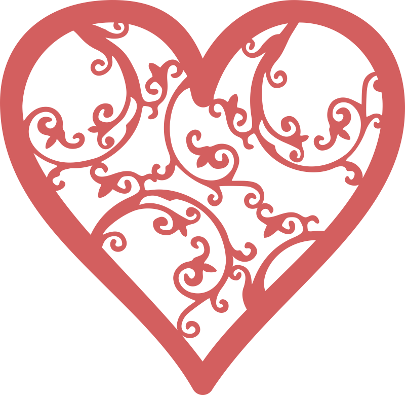 800x779 Filigree Heart Free Vector Download