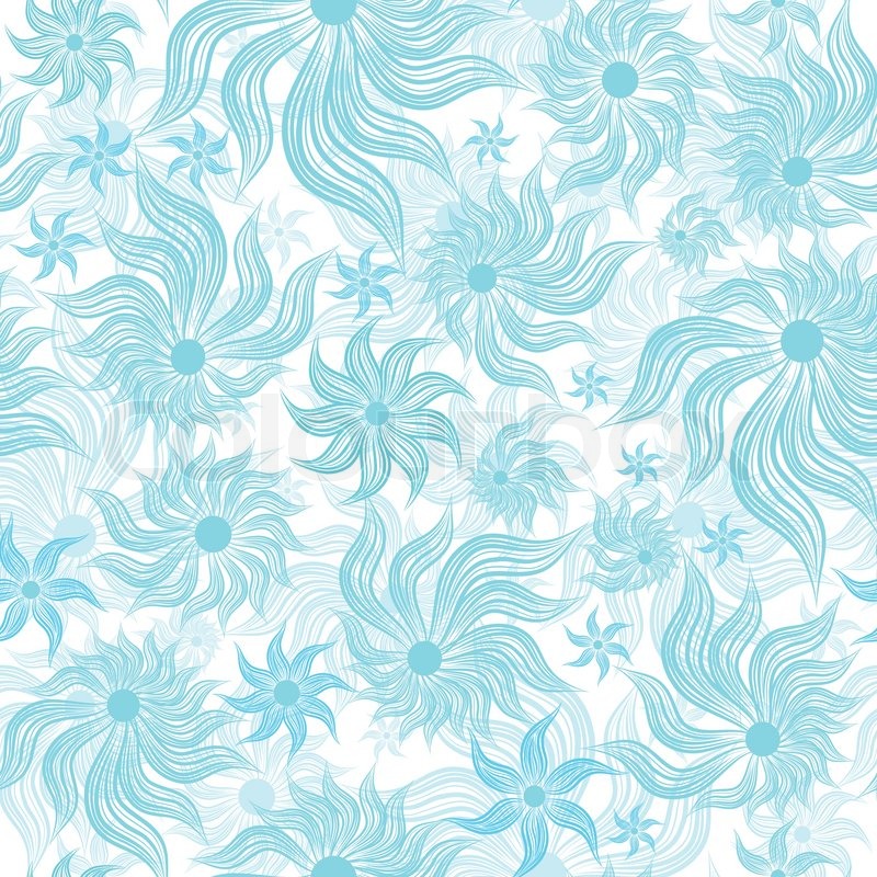 800x800 Abstract Art Blue Vector Flower Seamless Background Pattern