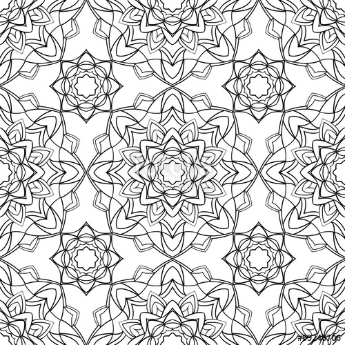 500x500 Vector Seamless Filigree Pattern. Stock Image And Royalty Free