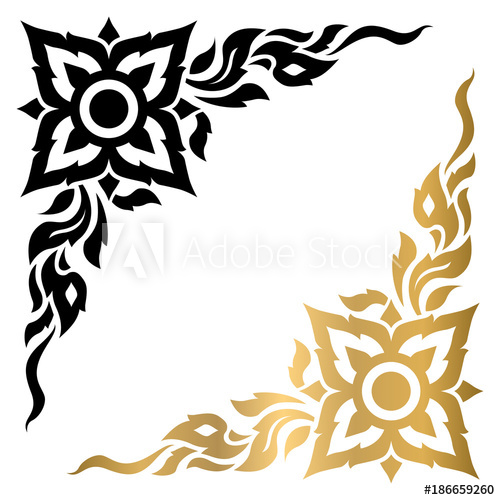 500x500 Thai Traditional Filigree Vector