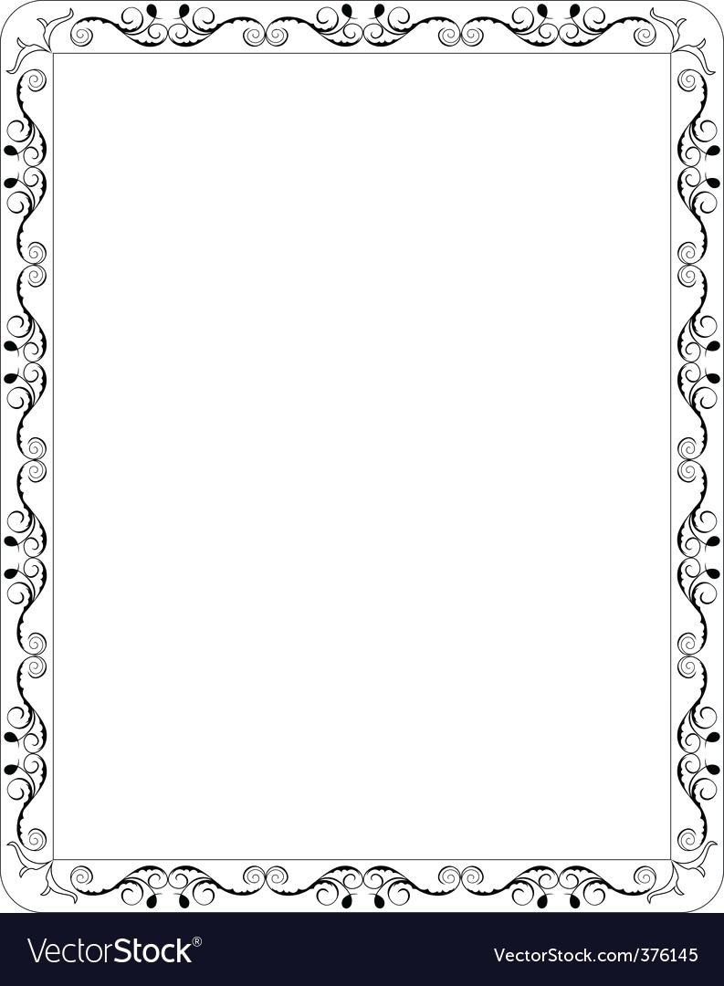 793x1080 Filigree Border Vector 376145 20