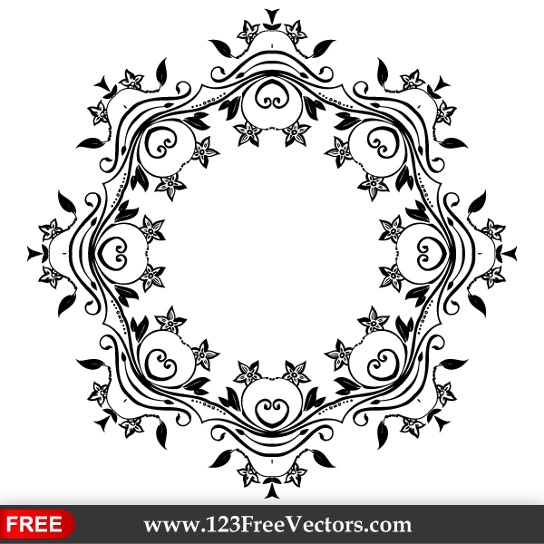 600x600 Filigree Vector Free Download
