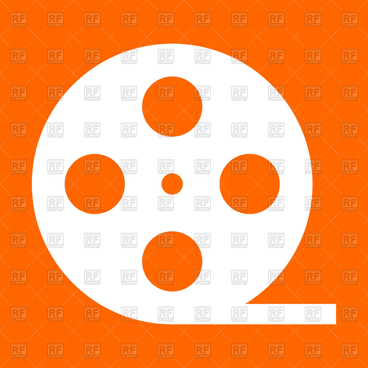 1200x1200 Film Strip White Icon Vector Image Vector Artwork Of Icons And