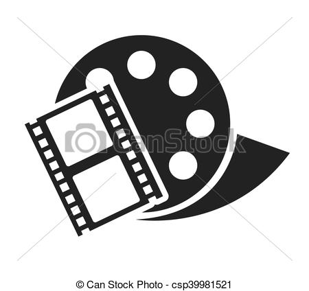 450x424 Reel Tape With Cinema Icon Vector Illustration Design.