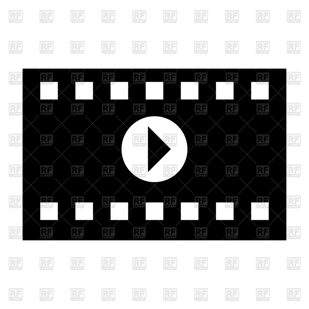 1200x1200 A Frame From A Movie On Film Black Color Icon Vector Image