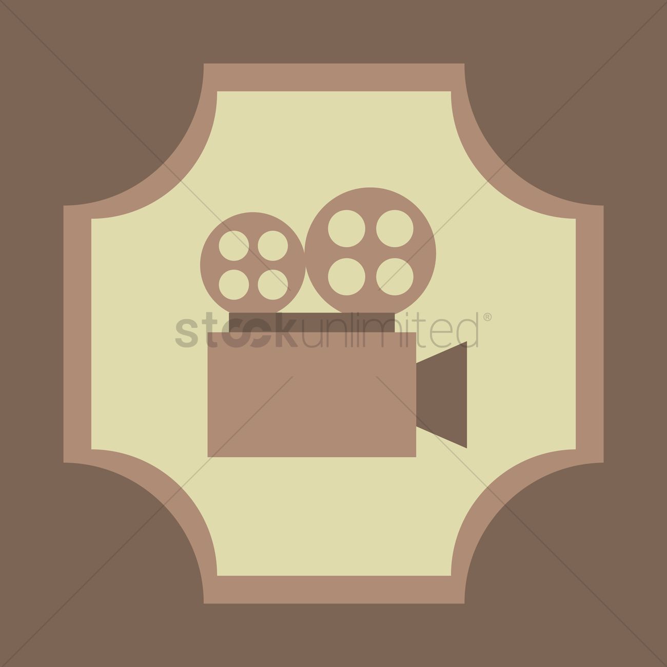1300x1300 Free Film Projector Vector Image