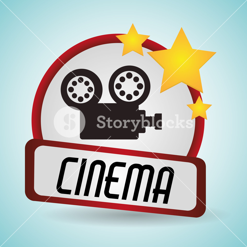 1000x1000 Cinema Film Camera Movie Projector Vector Illustration Eps 10