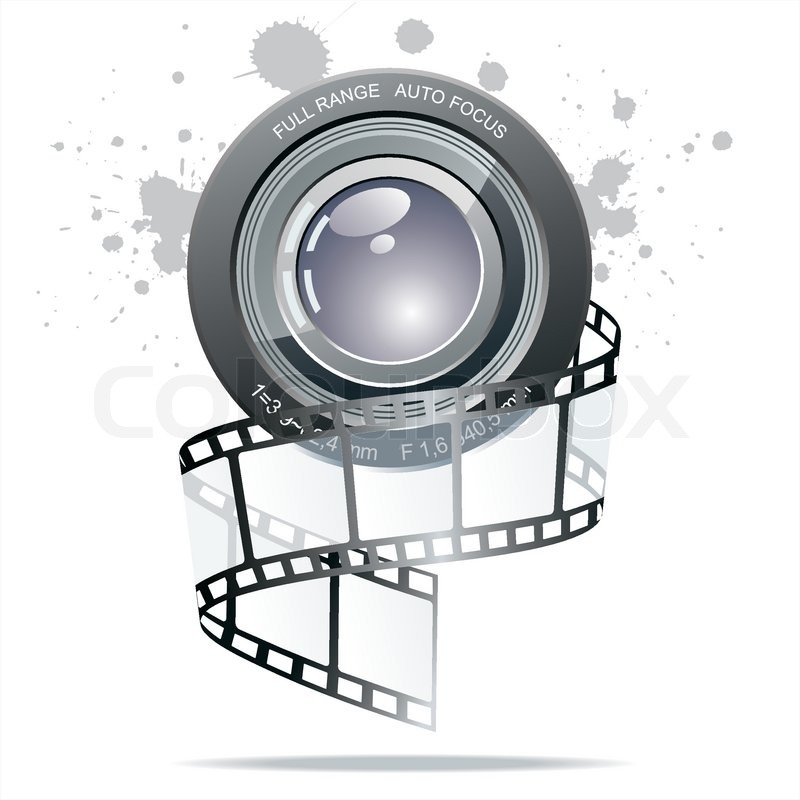 800x800 Vector Realistic 3d Film Reel Stock Vector Colourbox