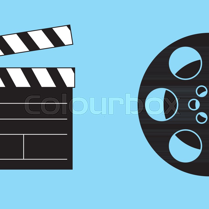 800x800 Film Frame Film Roll Symbol Vector Illustration Stock Vector