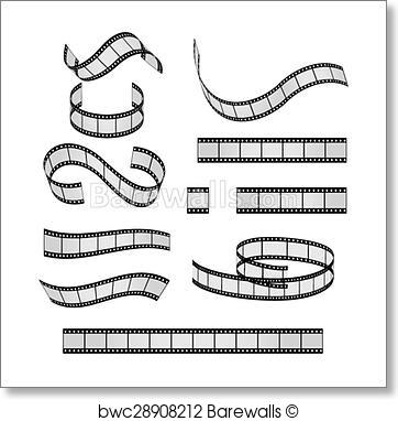 362x382 Art Print Of Film Roll Vector, Film 35mm, Slide Frame Set