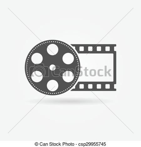 450x470 Black Film Roll Logo Or Icon. Film Roll Logo