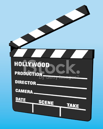350x439 Film Slate Stock Vector