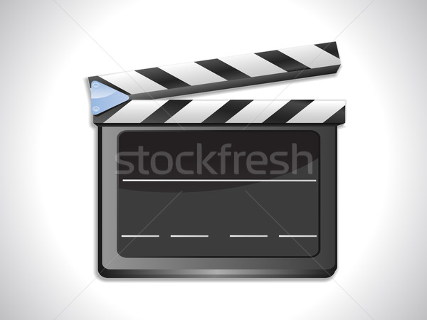 600x450 Blank Film Slate Ciak On Landscape Background Vector Illustration