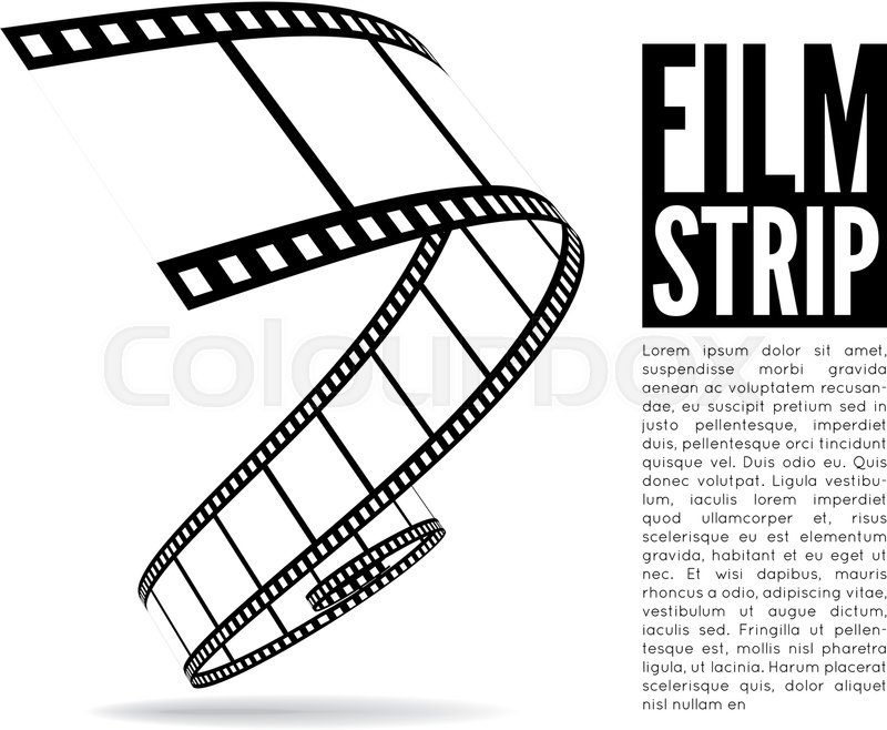 800x658 Film Strip Vector Illustration On White Background Stock Vector
