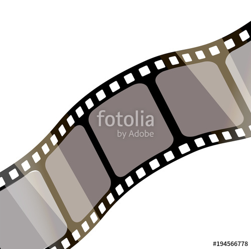 500x497 Isolated Film With White Background, 3d Rendering. 3d Film Strip