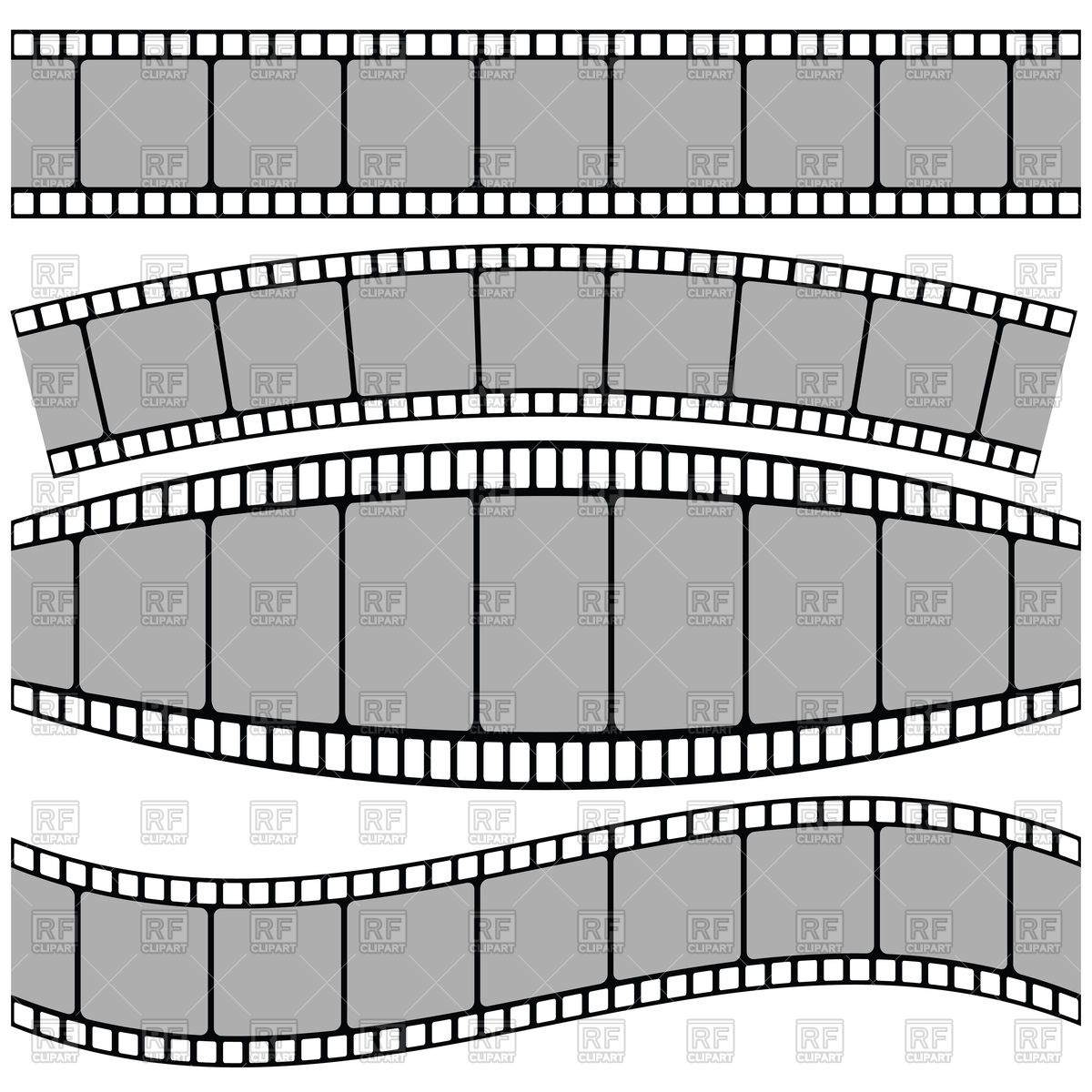 1200x1200 Set Of Film Strips Vector Image Vector Artwork Of People