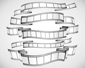 300x240 Film Strip Banners Black And White