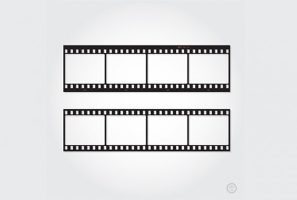 600x404 2 Photography Film Strip Vector Template Set