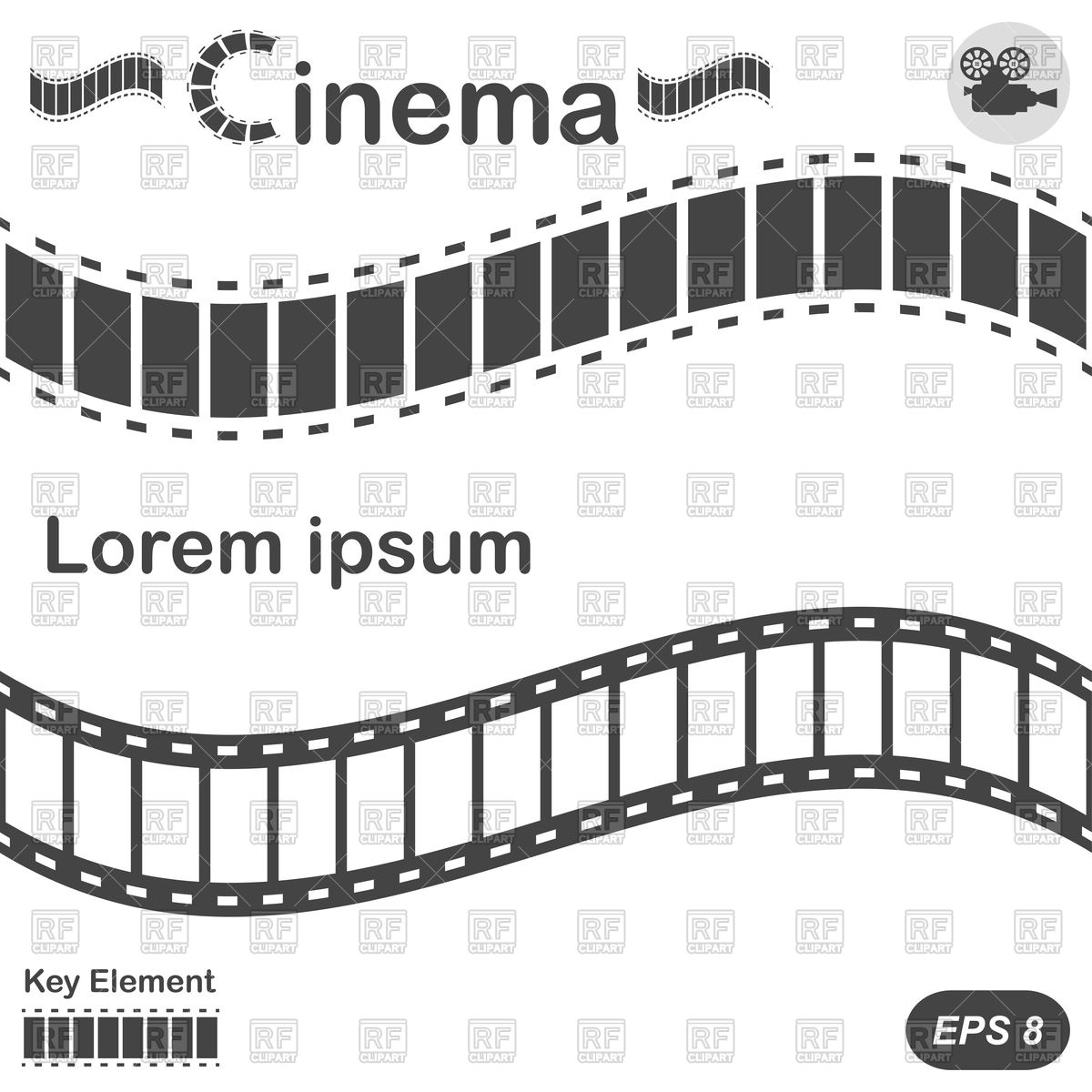 1200x1200 Cinema Wavy Film Vector Image Vector Artwork Of Design Elements