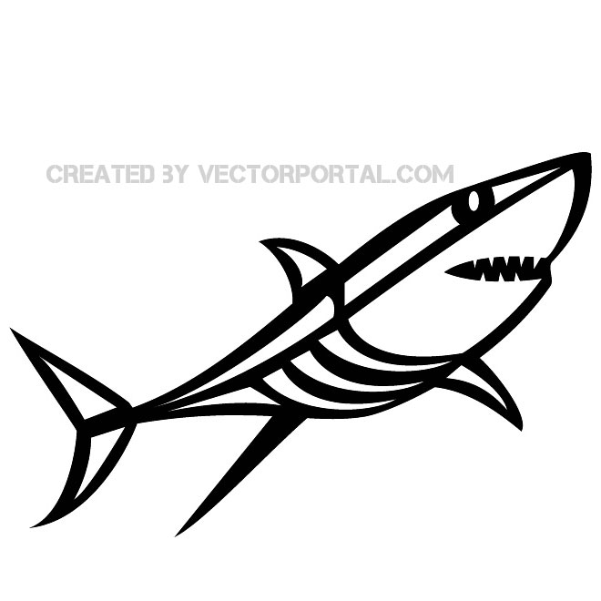 660x660 Shark Fin Shark Clip Art Image Free Vector Freevectors