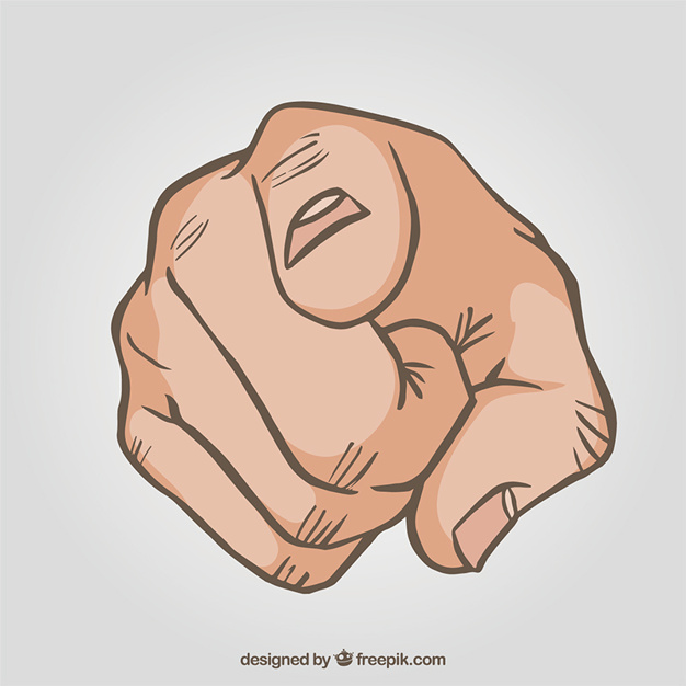 626x626 Pointing Finger Vector Free Download