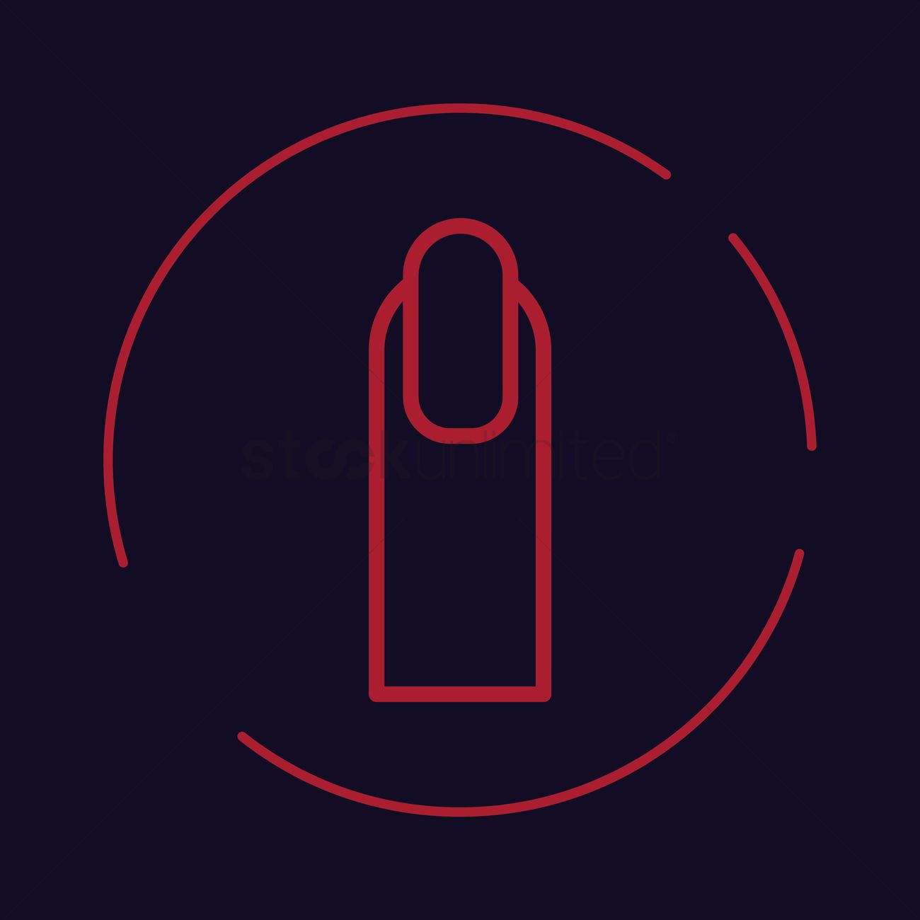 1300x1300 Fingernail Vector Image